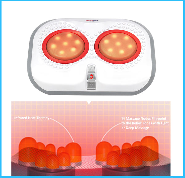 Carepeutic Turbo-Logy Shiatsu Foot Massager with Soothing Heat Therapy for Seniors