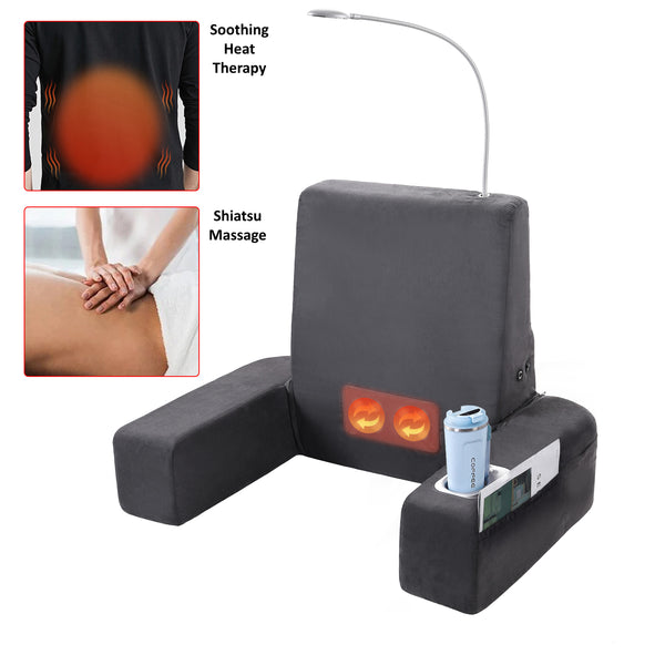 Carepeutic Backrest Bed Lounger with Soothing Warm Shiatsu Massage