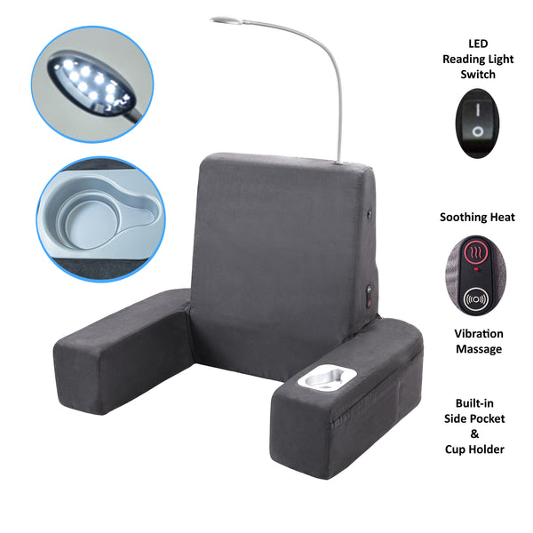 Carepeutic Backrest Bed Lounger with Heated Comfort Vibration Massage