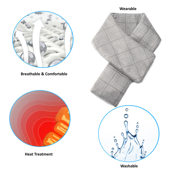Carepeutic Cordless Wearable Washable Heating Neck Wrap, Unisex
