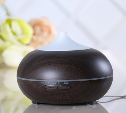 Carepeutic Aroma Essential Oil Diffuser with Black Wood Grained Style