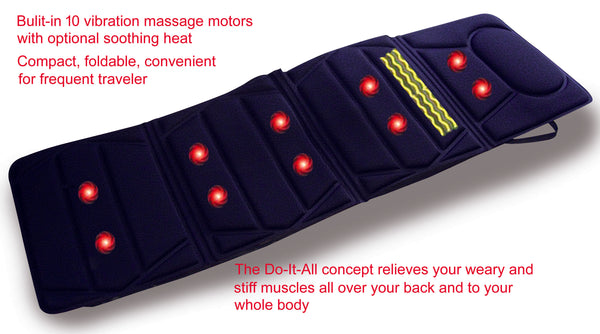 Carepeutic Targeted Zone Deluxe Vibration Massage Mat with Heat Therapy