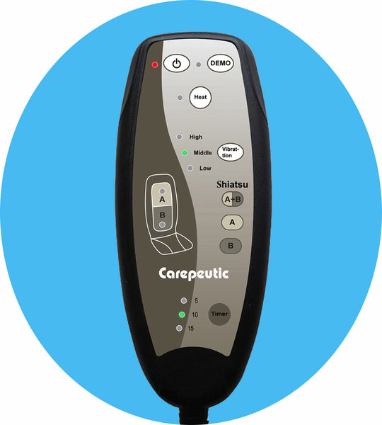 Carepeutic Full Back Relax Shiatsu Oscillation Massage Cushion With Vibration and Heat Therapy