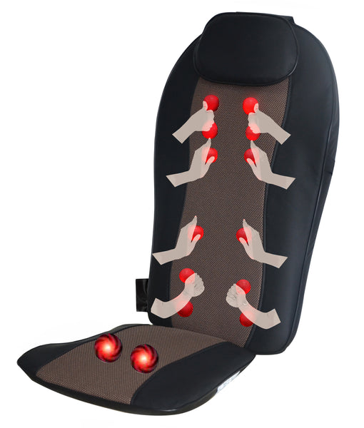 Carepeutic Full Back Relax Shiatsu Oscillation Massage Cushion With Vibration and Heat Therapy