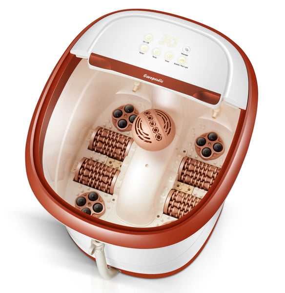 Carepeutic Touch Screen Water-Jet Foot and Leg SpaBath Massager, Brown/White