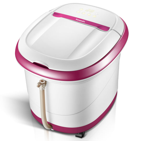 Carepeutic Touch Screen Water-Jet Foot and Leg Spa Bath Massager, Purple/White