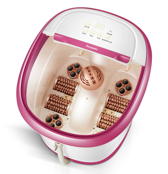 Carepeutic Touch Screen Water-Jet Foot and Leg Spa Bath Massager, Purple/White