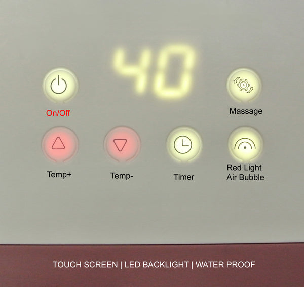 Carepeutic Touch Screen Water-Jet Foot and Leg Spa Bath Massager, Purple/White