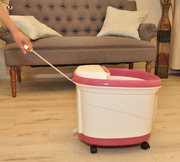 Carepeutic Touch Screen Water-Jet Foot and Leg Spa Bath Massager, Purple/White