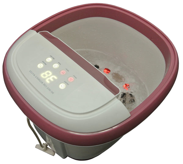 Carepeutic Touch Screen Water-Jet Foot and Leg Spa Bath Massager, Purple/White
