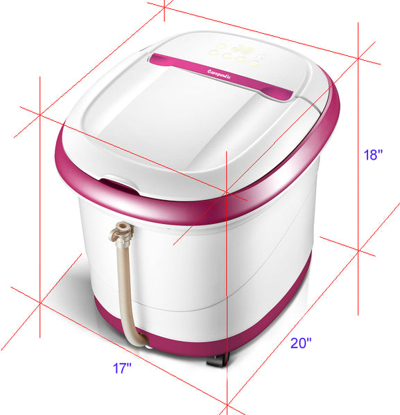 Carepeutic Touch Screen Water-Jet Foot and Leg Spa Bath Massager, Purple/White