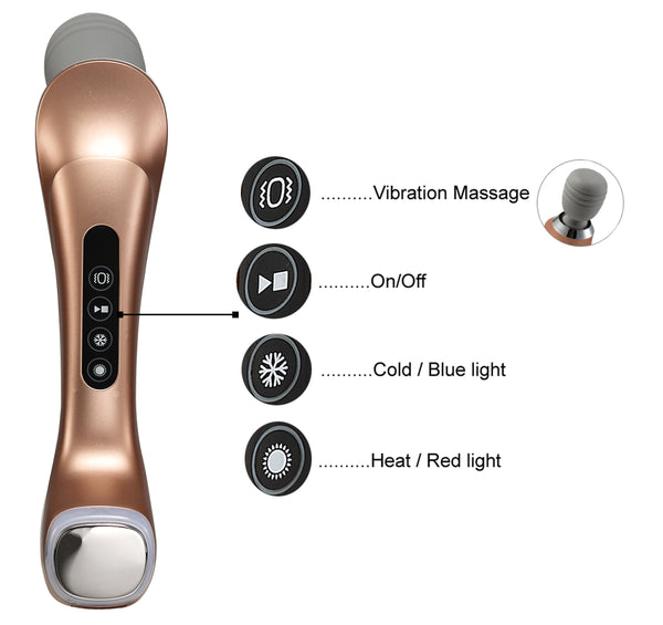 Carepeutic Cordless Hot and Cold Therapy and Relaxing Massager (Rose Gold)