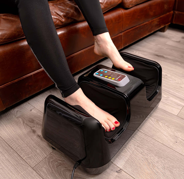 Carepeutic Deluxe Shiatsu Foot Massager with Kneading Rolling Vibration and Heat