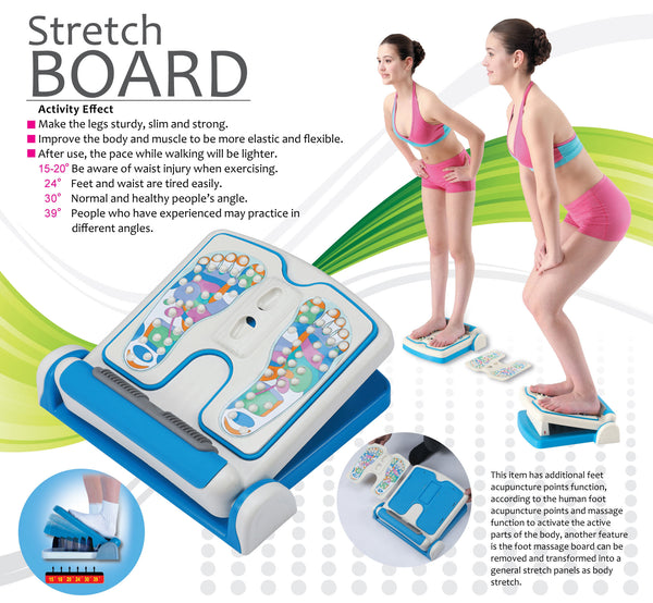BetaFlex Acupressure Points Leg Stretch Board and Foot Rest
