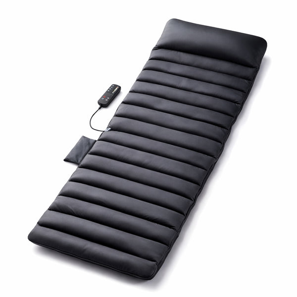 Carepeutic Targeted Zone Deluxe Full Body Massage Mat with Heat, Back Massager with 10 Vibration Motors, 4 Heating Zones, Raise-up Pillow, Foldable Relaxation Pad with 3 Selective Intensities