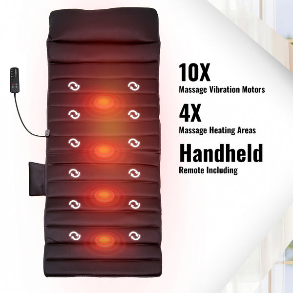 Carepeutic Targeted Zone Deluxe Full Body Vibration Massage Mat with Heat