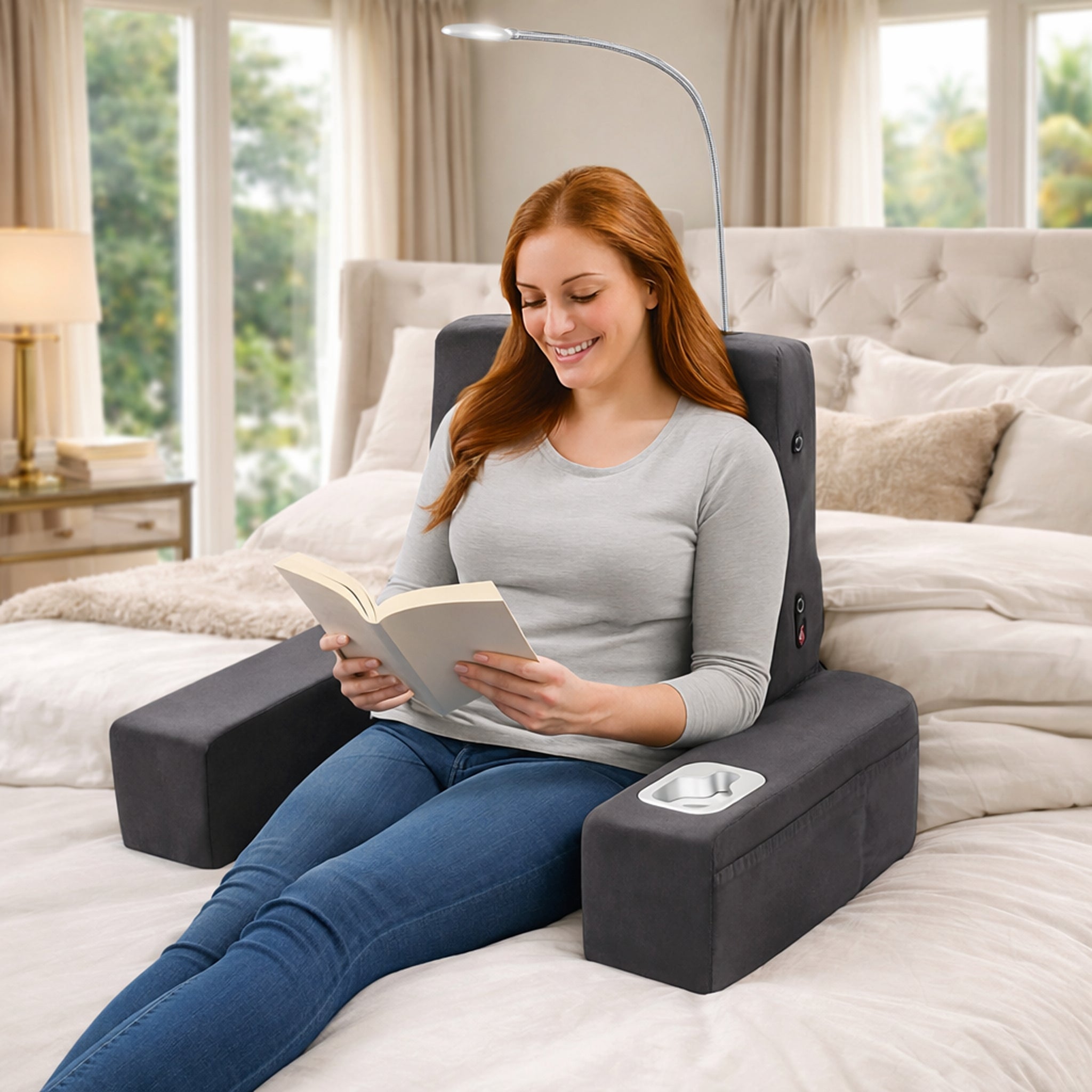 Carepeutic Backrest Bed Lounger with Heated Comfort Vibration