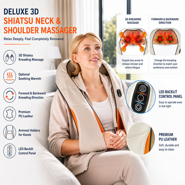 Carepeutic Deluxe Swedish Shiatsu Full Body Massager with Heat Therapy