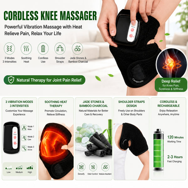 Carepeutic Cordless Knee and Joint Vibration Massage with Heat