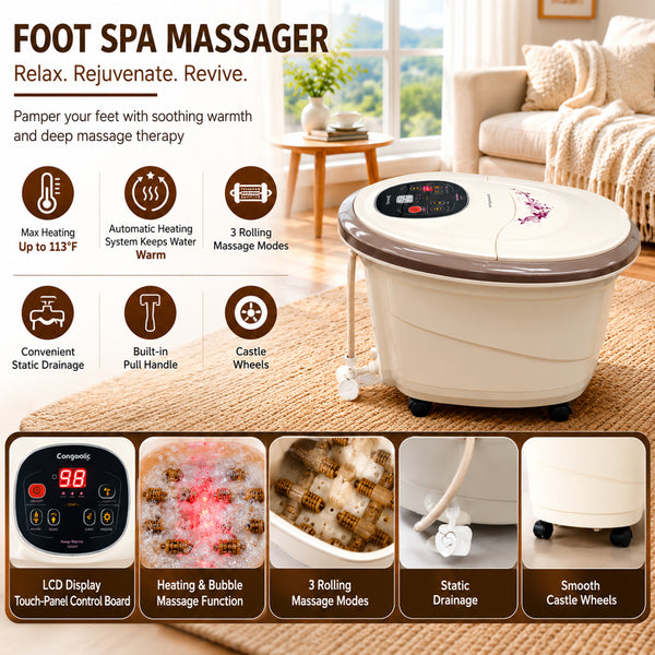 Carepeutic Motorized Hydro Therapy Foot and Leg Spa Bath Massager