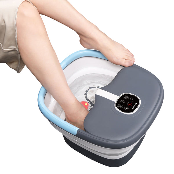 Carepeutic Deluxe Automatic Foot Spa Massager with Remote and Red Light Therapy
