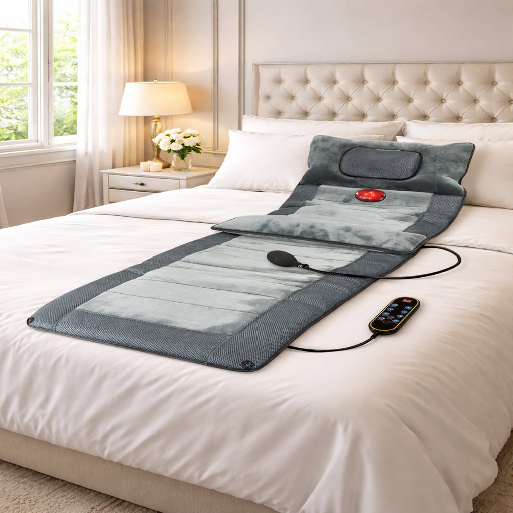 Bed Home Massage Mat LETIGO 3-in-1 Heated Massage Cushion, Vibrating  Neck/Shoulder Pad
