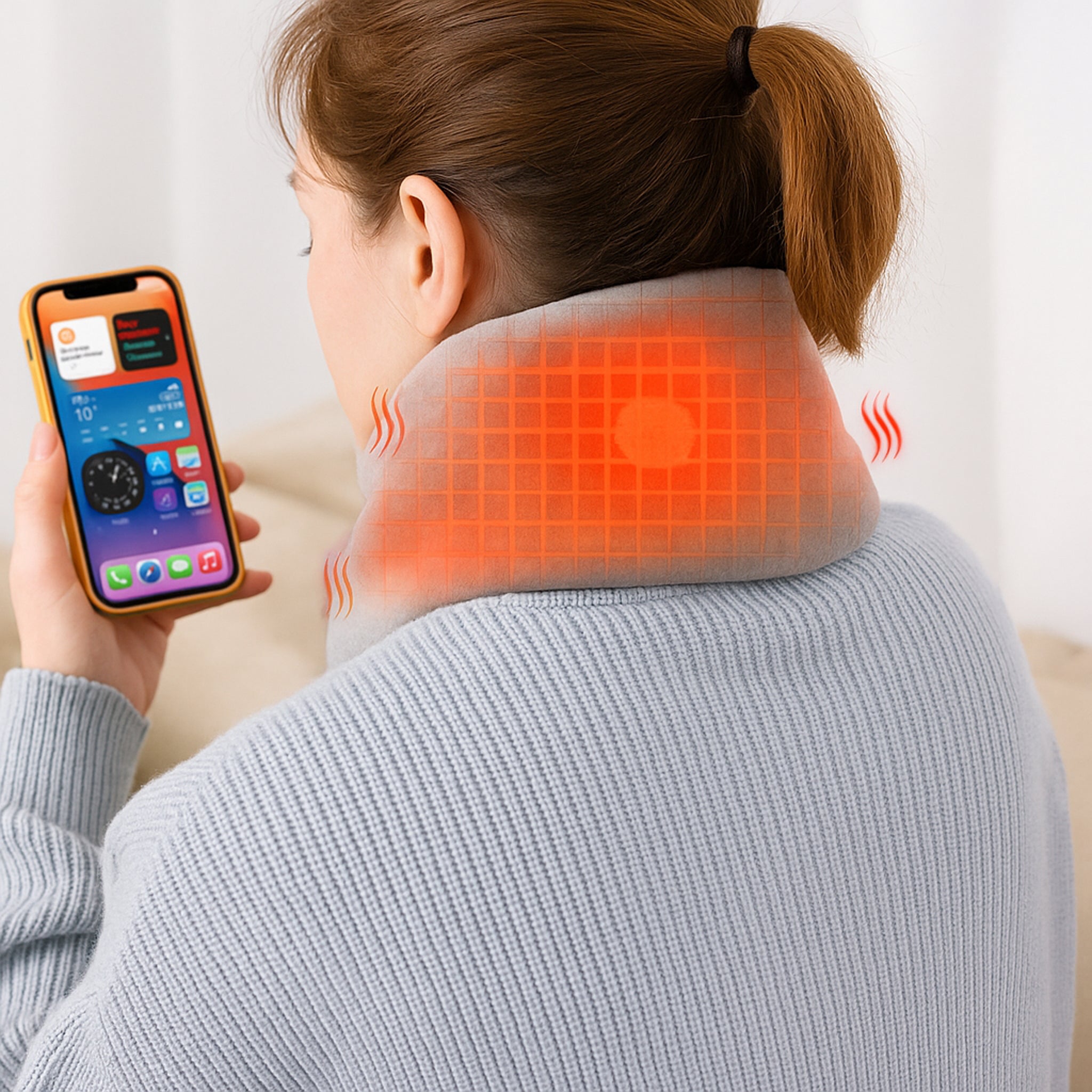 Carepeutic Cordless Wearable Washable Heating Neck Wrap, Unisex
