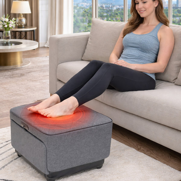 Carepeutic Foldable Ottoman Shiatsu Foot and Leg Massage Machine