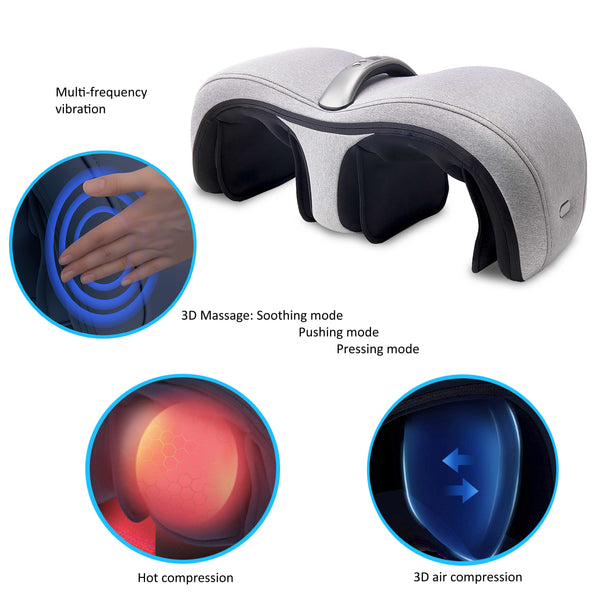 Carepeutic Deluxe Dual Action Knee or Calf Massager with Kneading Vibration and Heat Therapy KH353