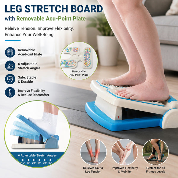 BetaFlex Acupressure Points Leg Stretch Board and Foot Rest